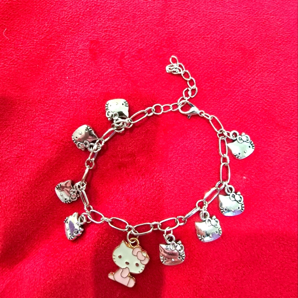 Hello Kitty Silver Charm Bracelet